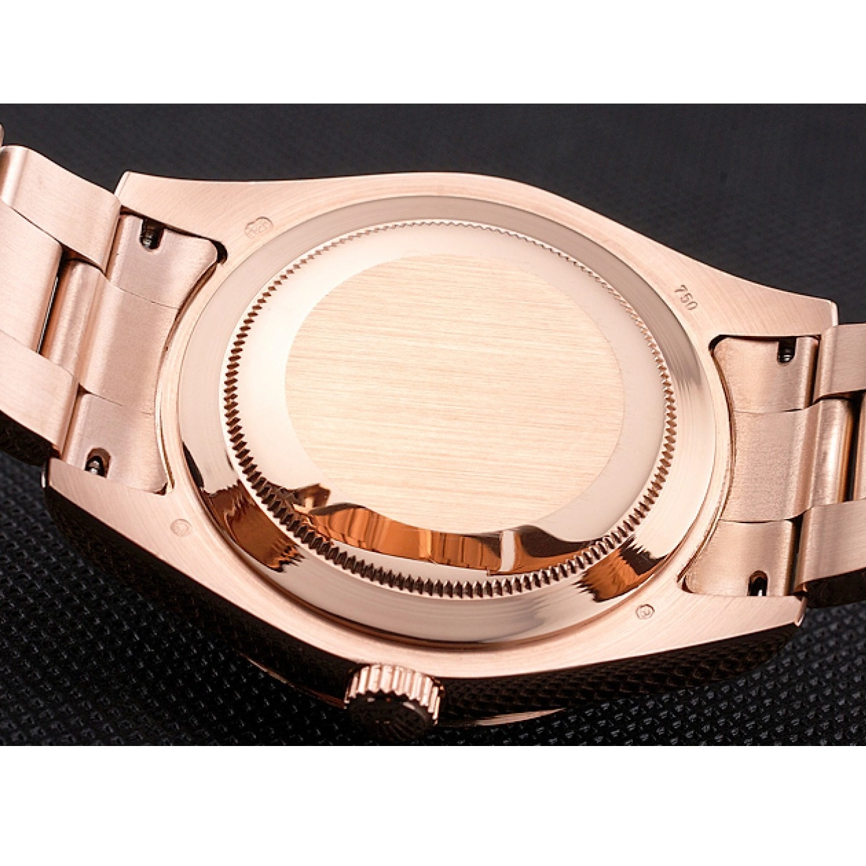 Aaa replica Case Rose Brown Rolex Ad Dweller Dial Bracelet Sky Gold 0723